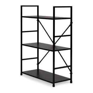 LOFT polica sa 3 police i metalnim okvirom – Black ModernHome - Img 4