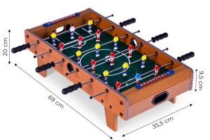 Mini stoni fudbal drveni 70x35 cm ECOTOYS - Img 8