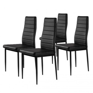 Trpezarijske stolice set 4 kom Tami full black - Img 1