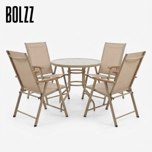 BAŠTENSKA GARNITURA SET 4 STOLICE + STO BEZ BOLZZ - Img 2