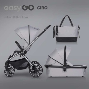 EUROCART EASY GO GIRO 2U1 KOLICA ZA BEBE CLOUDY GREY - Img 1