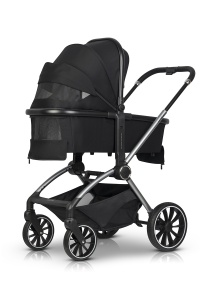 EUROCART EASY GO GIRO 2U1 KOLICA ZA BEBE EBONY BLACK - Img 4