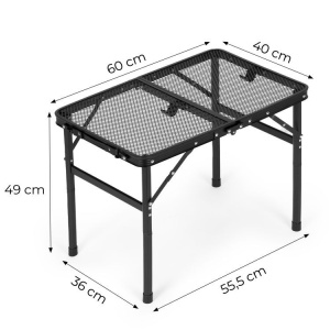Kamperski sklopivi sto 60 × 40 cm – Black MultiGarden - Img 10