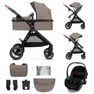KINDERKRAFT ESME PRO KOLICA ZA BEBE 3U1 SAND BEIGE - Img 1