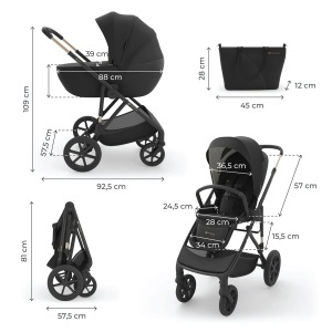 KINDERKRAFT KOLICA 2U1 PRIME 3 BLACK - Img 11