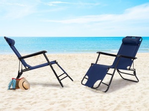 LEŽALJKA ZA PLAŽU 2U1 BLUE - Img 4