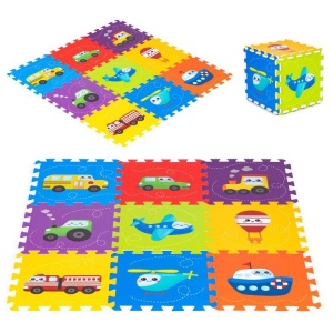 PODLOGA ZA IGRU PUZZLE VEHICLES 9 ELEMENATA 86x86CM IPLAY - Img 1