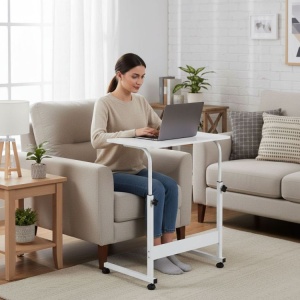 Prenosivi pomoćni sto za laptop, beli – ModernHome - Img 3