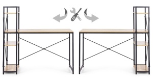 Radni sto 120x60 cm sa policama Light Style ModernHome - Img 8
