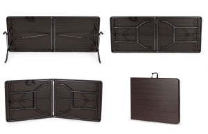 Sklopivi sto za proslave 180 cm Brown ModernHome - Img 4