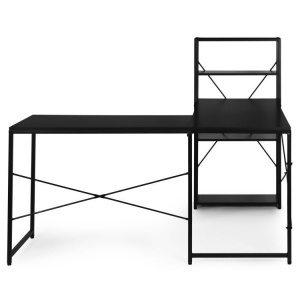 Ugaoni radni sto sa policama – Black LOFT ModernHome - Img 5