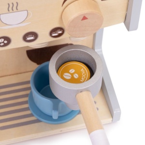 Drveni dečiji aparat za kafu 2 u 1 sa barista setom, 26 dodataka – EcoToys - Img 7