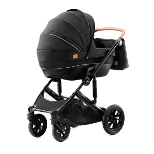 KINDERKRAFT KOLICA ZA BEBE 3U1 PRIME MINK PRO BLACK - Img 4