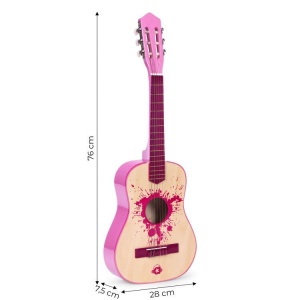 Roze velika gitara za decu – ECOTOYS - Img 5