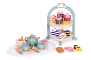 Set za čaj i kafu sa kolačićima i tacnom sa posluživanje ECOTOYS - Img 2
