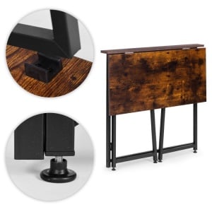 Sklopivi radni sto za računar 80 × 45 cm – LOFT Dark Wood ModernHome - Img 9