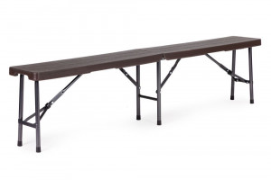Sklopivi sto 180cm + 2 klupe braon - Img 6