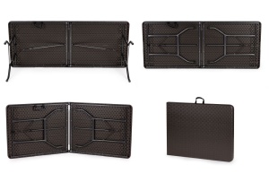Sklopivi sto za proslave 180 cm Rattan Style ModernHome - Img 2
