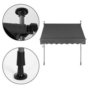 Tenda za terasu i balkon sa podešavanjem visine 2X1.2M Grey Multigarden - Img 7