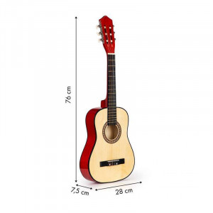 VELIKA DRVENA GITARA ZA DECU CRVENA - Img 5