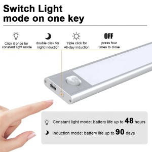 Led Motion Sensor Lamp Battery-powered Led Night Stick-corridor Bedroom Stairs Cupboard Lamp Anywhere Closet Lamp - Buy Product on - slika 4