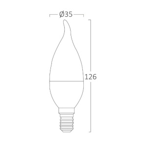 LED Sijalica u Obliku Sveće sa Plamenastom Krivinom 5W - Img 6