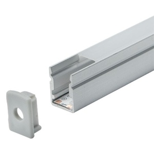 Nadgradni aluminijumski profil za LED trake 13 × 10 mm – sivi ili crni