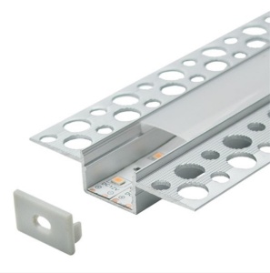 Ugradni aluminijumski profil za LED trake 59x13mm sa difuzorom za spojeve između pločastih materijala