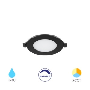 Ugradni LED panel 4W crni dimabilni 3u1