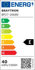 Energetska etiketa BP27-26680 – klasa E, 40 kWh/1000 h