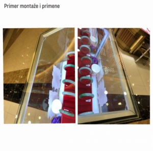 Aluminijumski profil za LED trake set za nakit — bočni izgled kanala za LED traku
