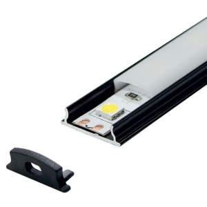 Crni fleksibilni aluminijumski profil za LED trake