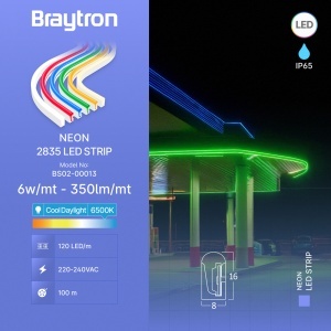 LED neon traka 8X16 220V 6W hladno bela 100 m - Img 7
