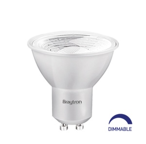LED sijalica GU10 6W dimabilna 38 stepeni 520lm — bočni pogled na kućište i grlo