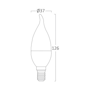 LED Sijalica u Obliku Sveće sa Plamenastom Krivinom 5W – pregled spoljnog izgleda proizvoda