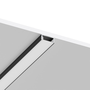 Nadgradni aluminijumski profil za LED trake SR1707, 2 m – crna varijanta – prikaz 2