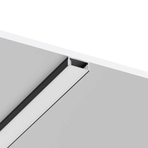 Nadgradni aluminijumski profil za LED trake SR1707, 2 m – crna varijanta – prikaz 2