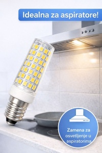 LED mini sijalica E14 6W namenjena za osvetljenje kuhinjskih aspiratora
