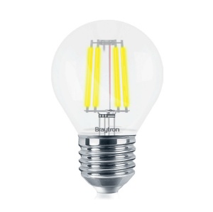 LED filament sijalica mali balon 4 W — krupni prikaz filamenta kroz providnu kuglu