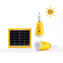 Solarna LED sijalica sa solarnim panelom od 2x2W sa power bank funkcijom – prikaz proizvoda u položaju za korišćenje