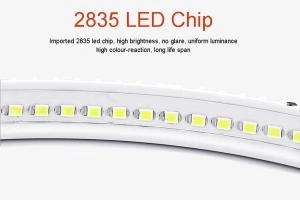 Nadgradni polu-okrugli zidni LED panel 9 W – detalj LED dioda unutar zakrivljenog kućišta