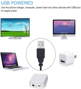 LED traka USB RGB 5V 5m sa daljinskim upravljačem — USB napajanje trake preko različitih uređaja