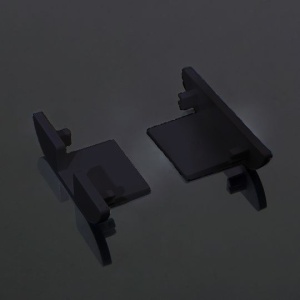 Široki aluminijumski profil za LED trake 39 x 8,6 mm, Crna – glavni prikaz profila
