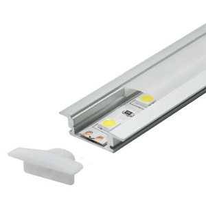 Ugradni aluminijumski profil za LED trake 24,7 × 7 mm – sivi, 3 m