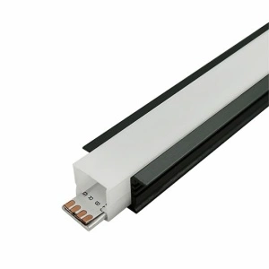 Ugradni aluminijumski profil za LED trake 25 × 13 mm – crna varijanta, glavni prikaz