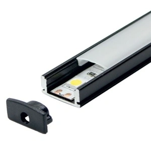 Crni nadgradni aluminijumski profil za LED trake 17,4 × 7 mm