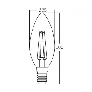 LED filament sijalica C35 E14 4W topla bela - Img 4