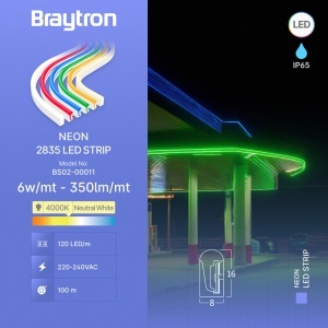 LED neon traka 8X16 220V 6W neutralno bela 100 m - Img 7