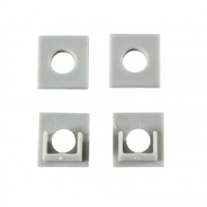 Ugradni aluminijumski profil za LED trake 52,5 x 13 mm – siva varijanta, završne kapice i pribor