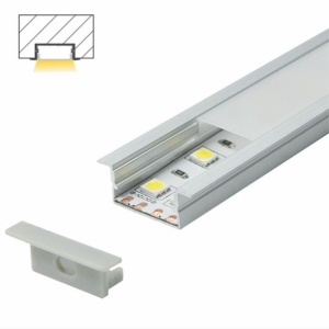 Ugradni aluminijumski profil za LED trake u iverici 28 × 10 mm